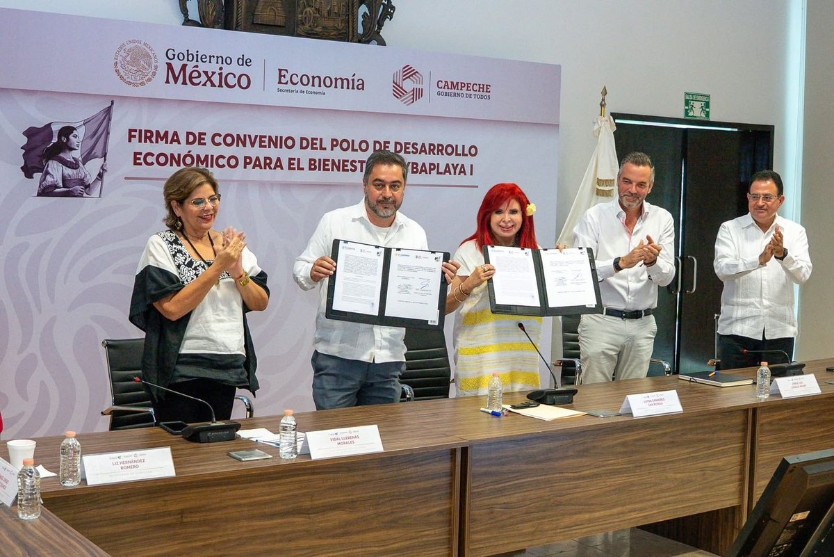 JLavalleMaury's tweet photo. Con el Polo de Desarrollo Económico Seybaplaya I, posicionamos a #Campeche en la nueva política industrial de #Mexico.
Reconocemos el liderazgo de la gobernadora @LaydaSansores  y nuestra presidenta @Claudiashein  en este gran paso para nuestro estado. #GobiernoDeTodos #economíacampeche