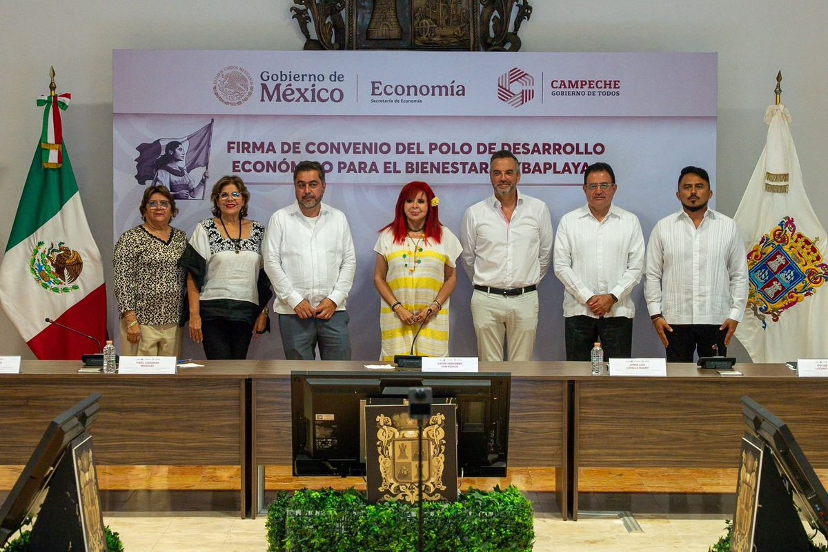 JLavalleMaury's tweet photo. Con el Polo de Desarrollo Económico Seybaplaya I, posicionamos a #Campeche en la nueva política industrial de #Mexico.
Reconocemos el liderazgo de la gobernadora @LaydaSansores  y nuestra presidenta @Claudiashein  en este gran paso para nuestro estado. #GobiernoDeTodos #economíacampeche