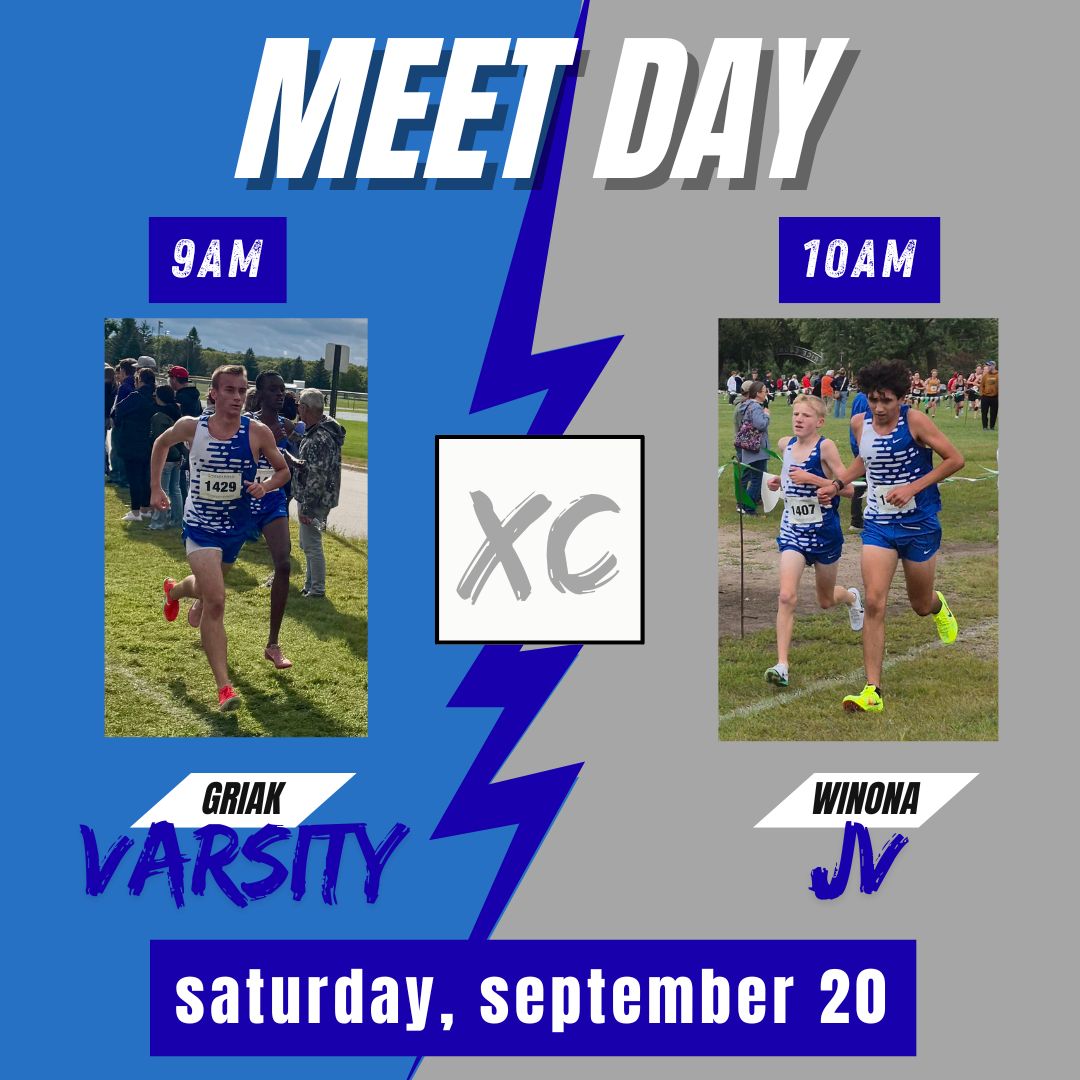 The boys are in 2 locations tomorrow. Good luck to all of our runners!
