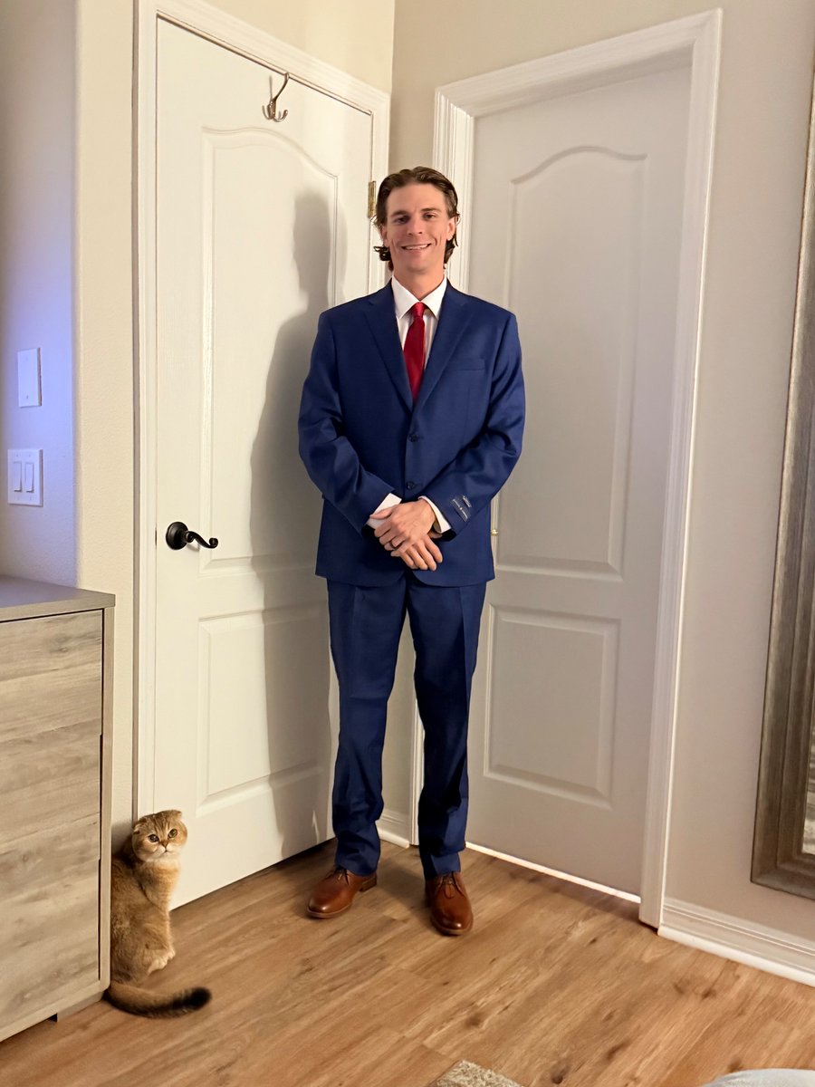 Done prepping for travel, just need to pack. Went to get a red tie and ended up walking out with a new suit. Looking forward to Sunday!
