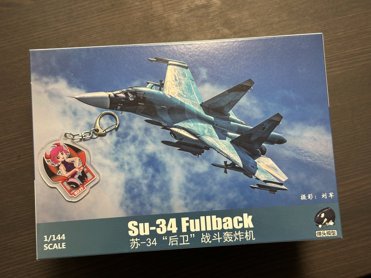 taobaoで注文したwarhead studioの144 Su-34届いた
謎のアクリルキーホルダーが同梱されていたのは一体？