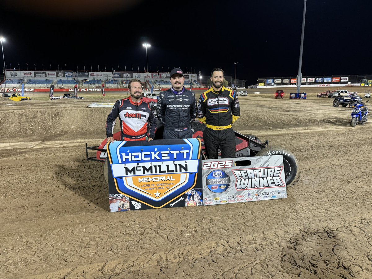 Night 1 goes to Riley Kreisel! 🙌

He tops the WAR/MWRA + POWRi Elite Non-Wing Sprint Car Series at Lucas Oil Speedway, with JJ Yeley 2nd and Jack Wagner 3rd.