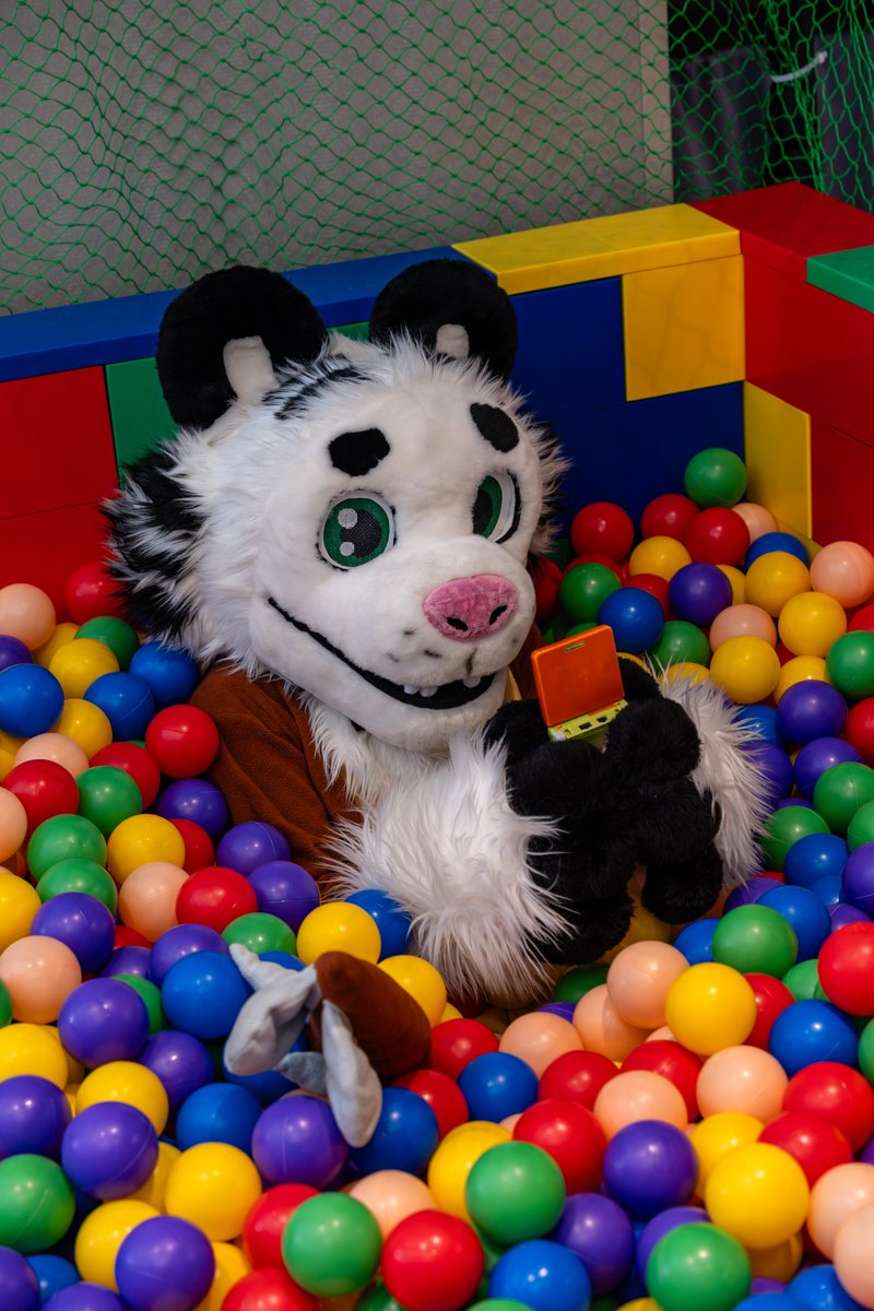 Noooo, I didn't spend my whole time at the babyfur con in the ballpit playing my Gameboy!
#fursuiting #kidfur