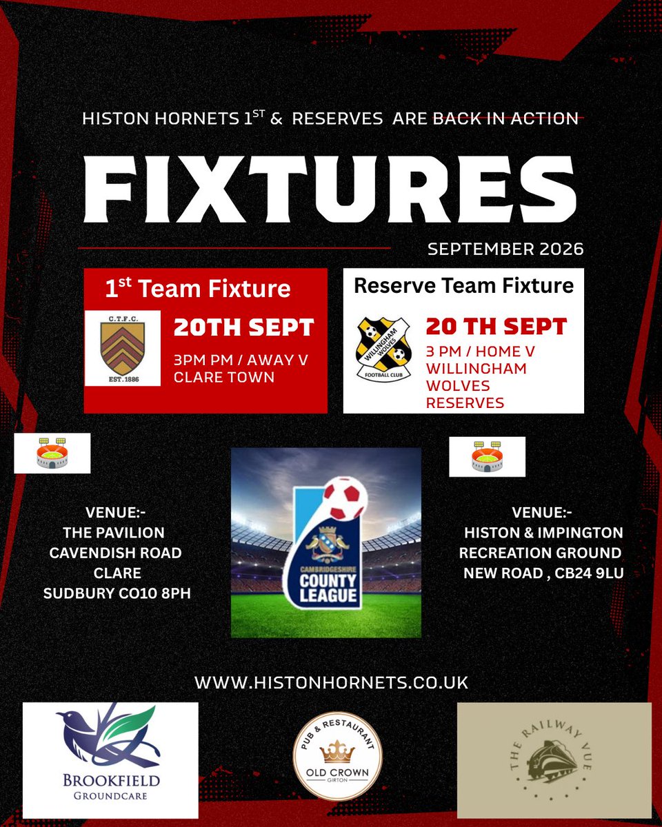 Histon Hornets FC (@histonhornets_) on Twitter photo 