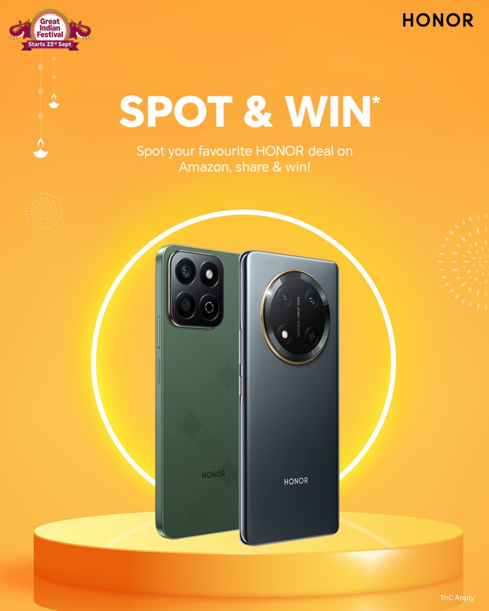 ExploreHONOR's tweet image. #ContestAlert – Spot the Deal. Share the Win!

HONOR brings you the chance to grab more than just great Amazon deals.
How to participate:

-Spot the HONOR deals live on Amazon

-Take a screenshot

-Share it in the comments

Lucky participants stand a chance to win exciting gifts…