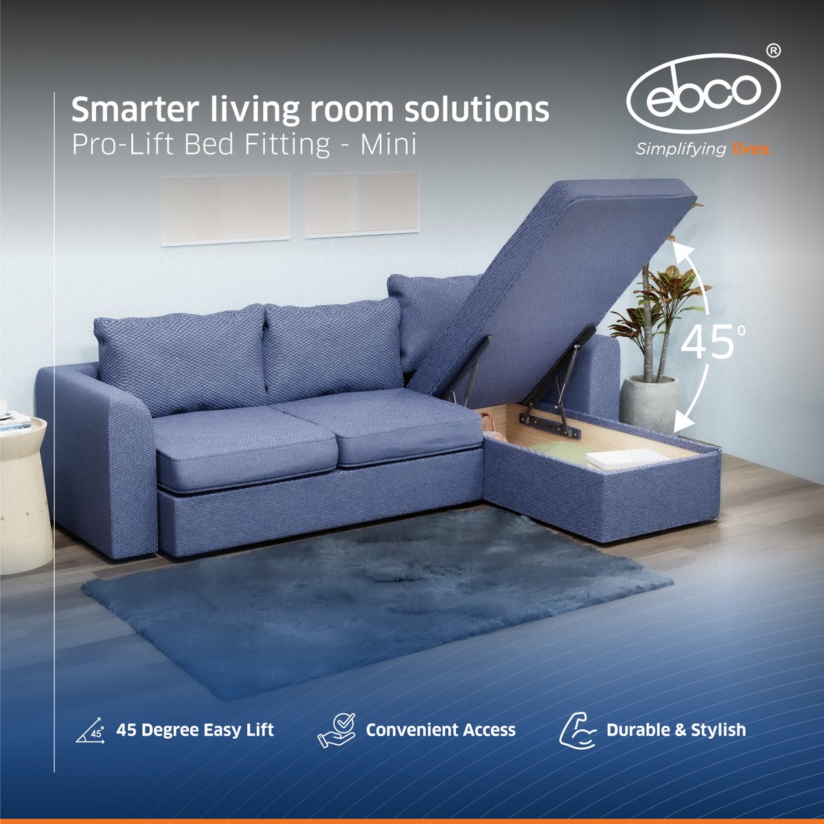 ebcohardware's tweet image. Reimagine your living room comfort &amp;amp; storage
✅ Smart storage for compact spaces
✅ 45° easy lift with gas pump mechanism
✅ Durable, stylish &amp;amp; effortless to use

Perfect for modern homes &amp;amp; designers looking for function and style 
#Ebco #SmartLiving #HomeHacks #Decor