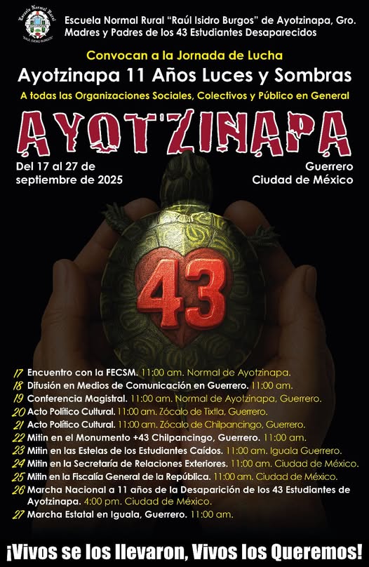 JUSTICIA!
VERDAD!
MEMORIA!
#AyotzinapaFueElEjército 
#MéxicoYCanadáAcordaronPlanParaResolverElT-Mec
