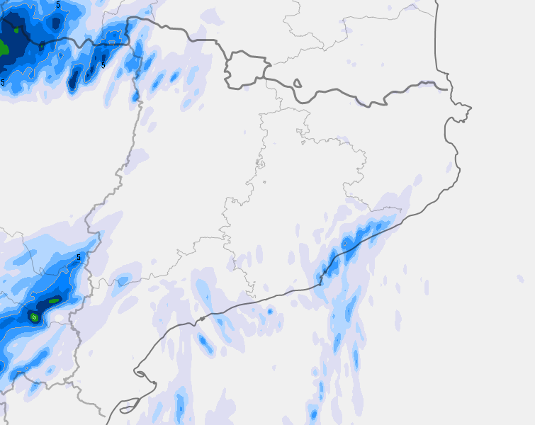 Dissabte en que ja notarem alguns canvis en el temps.

Matí amb possibilitat de plugims en alguns punts del litoral.

Tarda amb arribada de restes de tempestes de l'Aragó a punts de l'interior i a extrem nord-oest del País.

Diumenge es lia la troca arreu!!