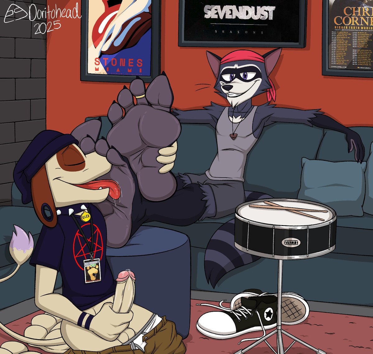 Dorito Doggo (@dorito_doggo) on Twitter photo Commission for <a href="/elex621/">🜏 elex.bsky.social 𖤐</a>! Gettin’ some enjoyment out of his backstage pass with Ankle Chain’s drummer. ;3 Commission for <a href="/elex621/">🜏 elex.bsky.social 𖤐</a>! Gettin’ some enjoyment out of his backstage pass with Ankle Chain’s drummer. ;3
