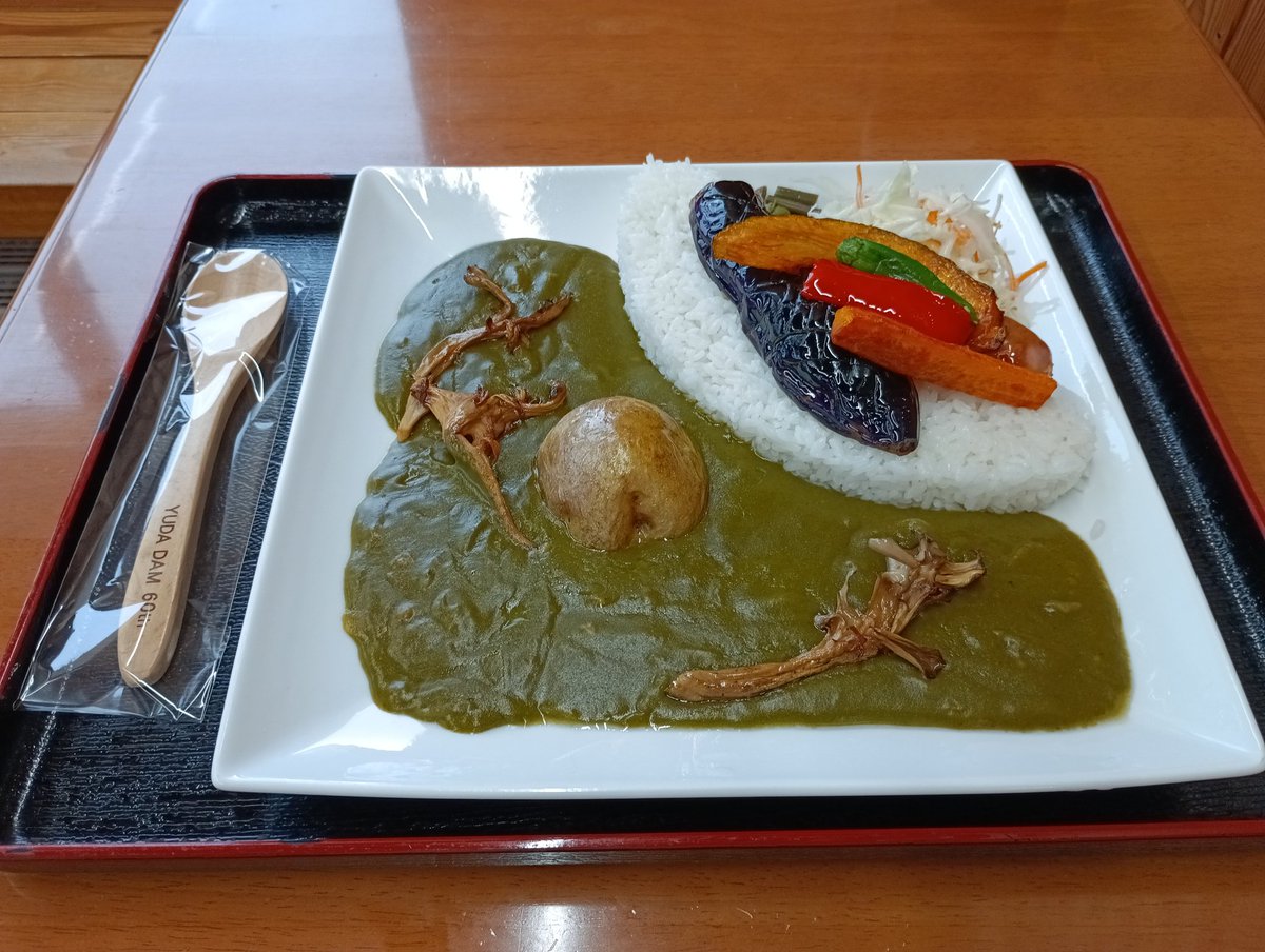 113uWY8ile8wppT's tweet image. A spinach-based dam curry is available at Kinshu Lake Roadside Station（Mitinoeki kinsiyuuko) in Kitakami, Iwate.
The nearby dam lake can be illuminated at night for a limited time, depending on the weather.
#Kitakami
#Dum
#curry
#Mitinoekikinsiyuuko
#道の駅錦秋湖
#ダムカレー