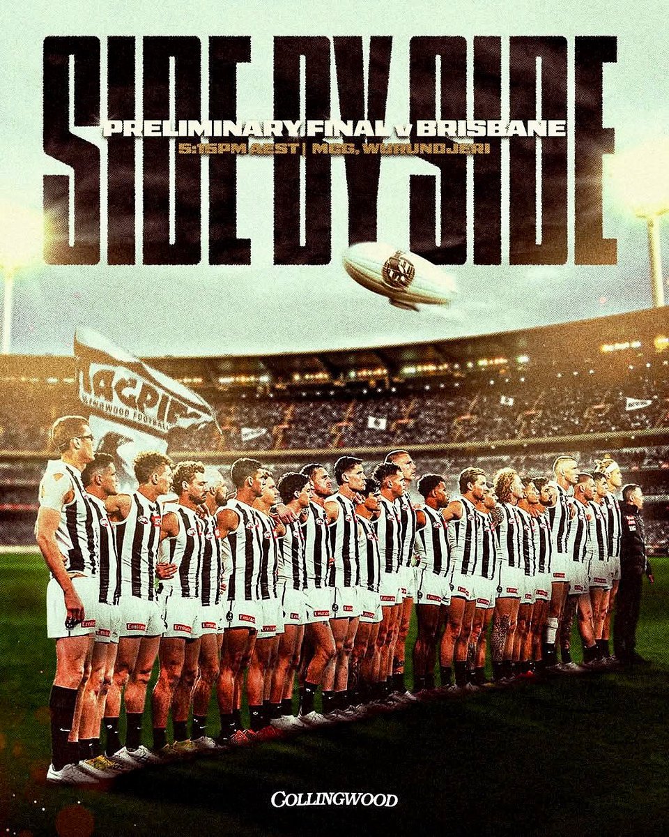 All I can say about tonight’s prelim is - if we don’t lose, we’ll most likely win! 😂 #GoPies #MCG ◼️◻️◼️
<a href="/CollingwoodFC/">Collingwood FC</a> v <a href="/brisbanelions/">Brisbane Lions</a> #LetsGo #Melbourne #Australia