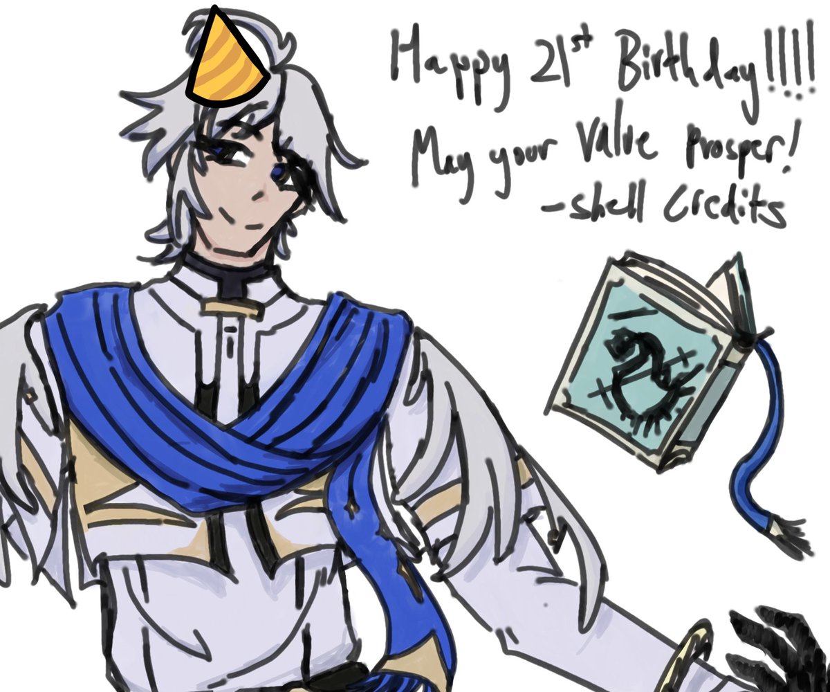 ShellCredits888's tweet image. Happy Birthday, Luminous Hymn! I got distracted with this sketch...

Hope you have a good 21st Birthday, and may your value prosper! 🎉🎉🎉