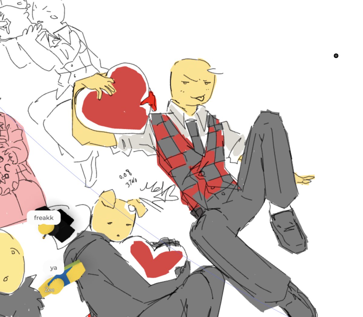 The_bestgamer_4's tweet image. free draw wowie n friends art cuz i love them very much
#meqout #dieofdeath #freedraw
