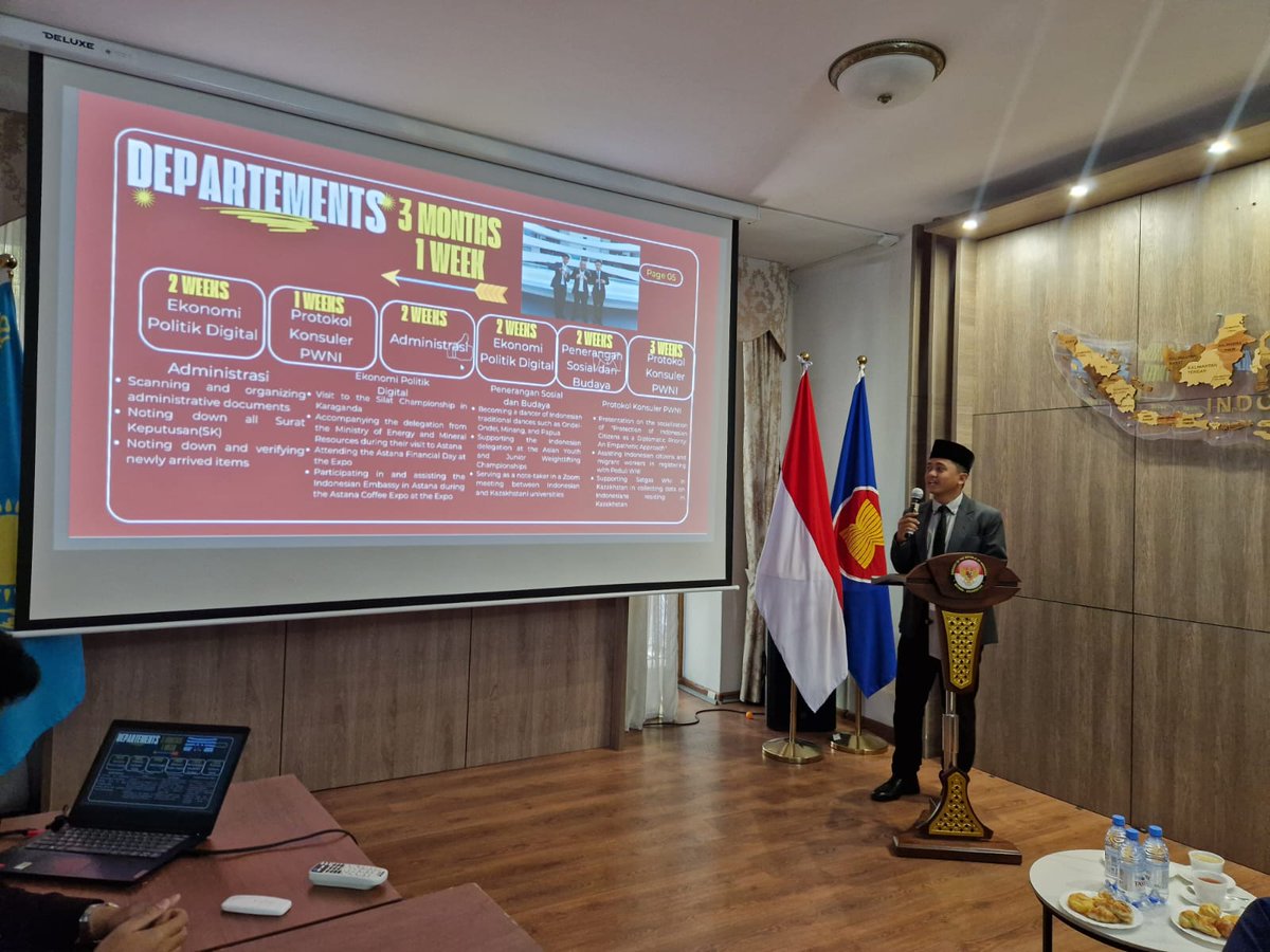 fadjroeL's tweet image. Presentasi Akhir dari mahasiswa #InternshipProgram di KBRI Astana @nursultan_kbri #fauzifitrah2 SELAMAT sudah menyelesaikan internship, semoga bermanfaat untuk pendidikan dan karir profesional selanjutnya. Jangan lupa ajak teman2 di #unida.gontor #pondok.modern.gontor untuk…