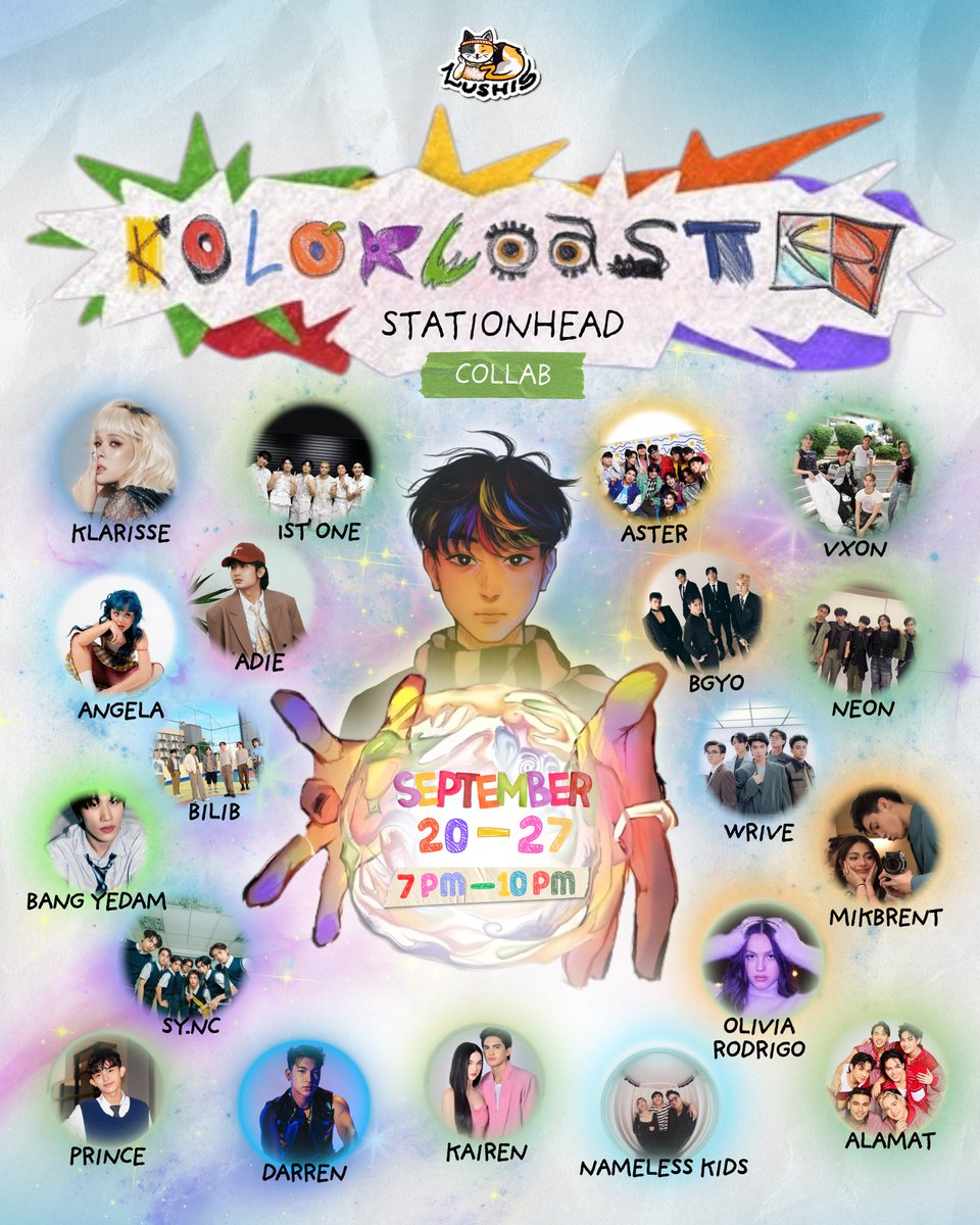 [📢]

Zushis, the wait is finally over! #KOLORCOASTER STREAMING PARTY is here. Joined by 20 fanbases all riding this kolorful wave together on Stationhead. 🌈🎢

🕛 7–10 PM | Sept 20–27
🔗 stationhead.com/c/zushis

#KOLORCOASTERstreamingparty
#Maki <a href="/clfrnia_maki/">Maki *ੈ✩‧₊˚</a> <a href="/tarsierrecords/">Tarsier Records</a>