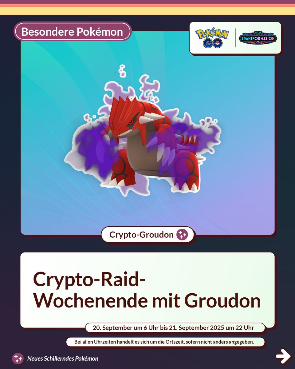 Rettet Crypto-Groudon am Crypto-Raid-Wochenende vor Team GO Rocket! Welcher  #PokemonGOfriend darf sich das nicht entgehen lassen?