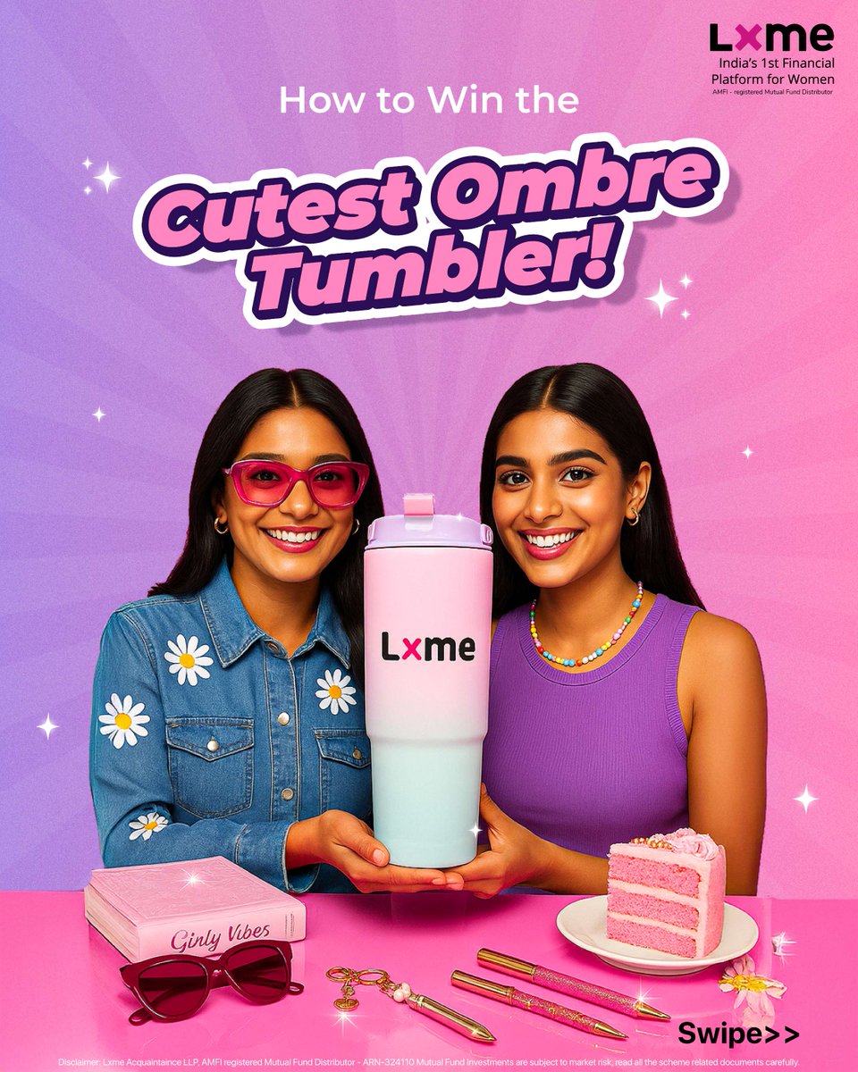 LXMEofficial's tweet image. ☕💜 Spill the tea, sip in style!
Refer 5 friends to LXME, get them to sign up, and stand a chance to win a cutest ombre tumbler 😍✨
Only 3 lucky winners! 👀

#Lxme #ReferAndEarn #WomenAndMoney #SmartMoneyMoves #Giveaway #FinancialFreedom #MoneyGoals