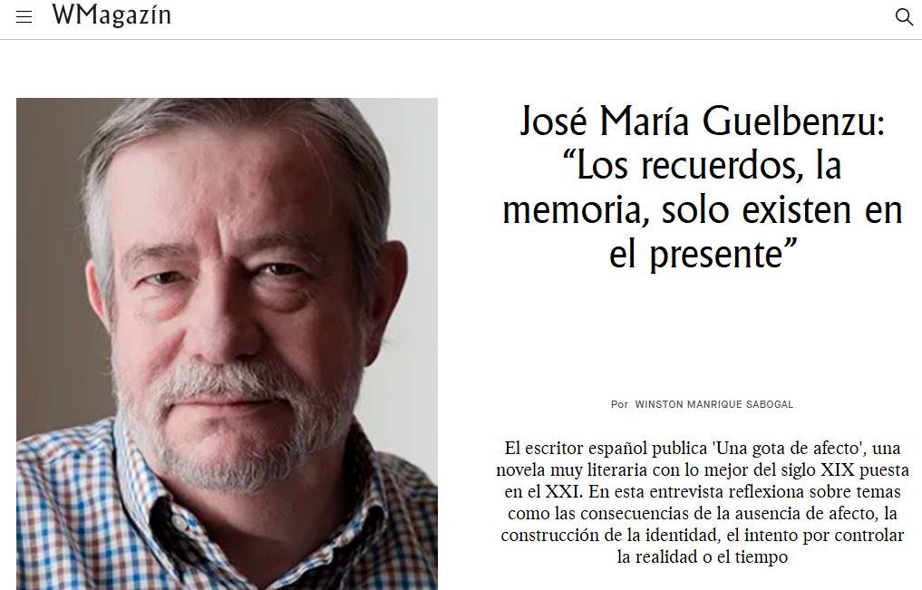 “Los recuerdos, la memoria, solo existen en el presente”: José María Guelbenzu. (1944-2025). Entrevista sobre la que fuera su última #novela, Una gota de afecto, <a href="/edicionesiruela/">Siruela</a> En WMagazín. bit.ly/4mnzIF2