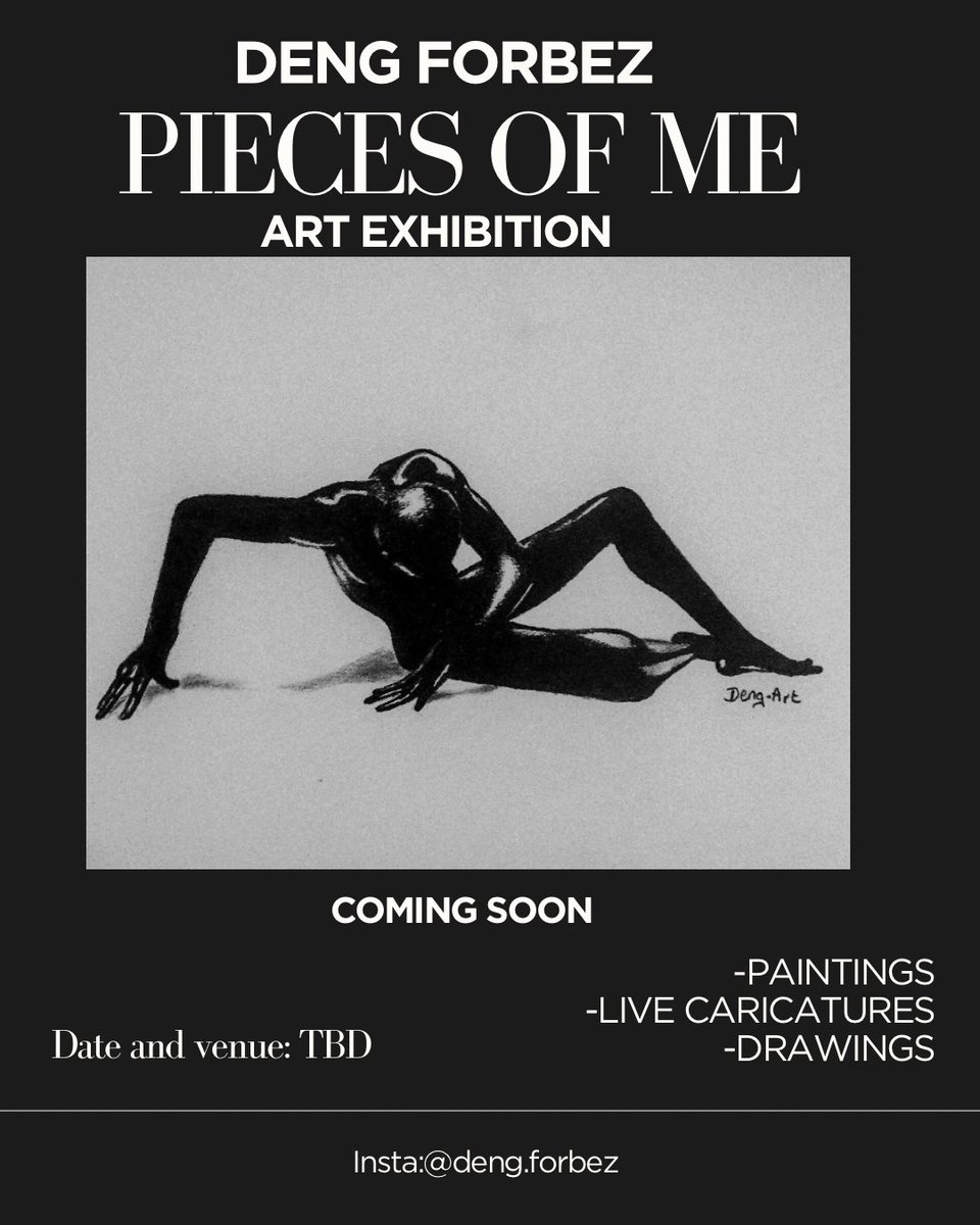 The Artlife Studios (@southsudan211) on Twitter photo Incoming…
<a href="/deng_forbez/">Deng Forbez</a> prepares to showcase some of his deepest art pieces ever, dubbed “Pieces of Me”. Incoming…
<a href="/deng_forbez/">Deng Forbez</a> prepares to showcase some of his deepest art pieces ever, dubbed “Pieces of Me”.