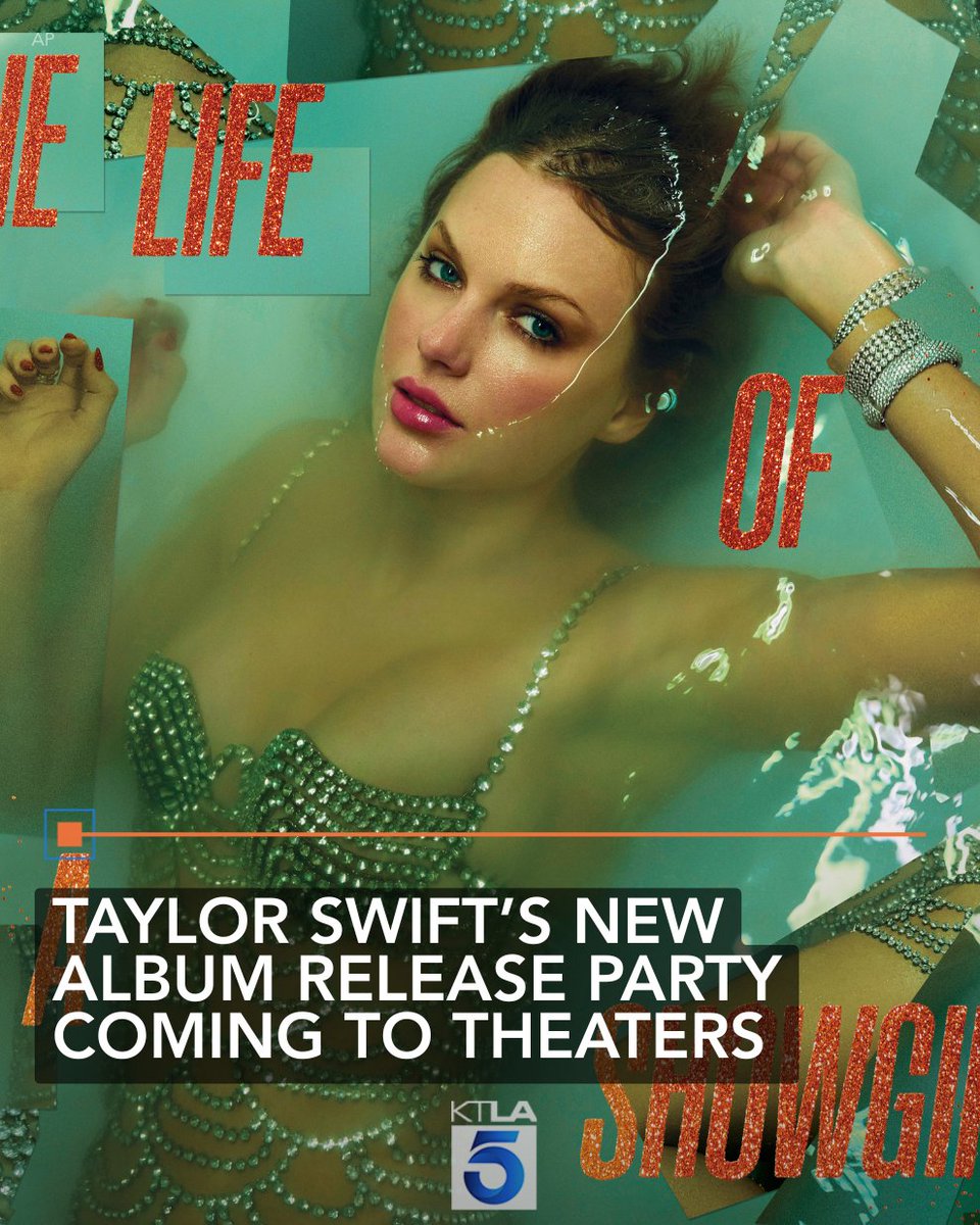 KTLA's tweet photo. With Taylor Swift’s 12th studio album on the horizon, fans will soon have a new way to celebrate together. Cinemark announced that it will host a nationwide theater event featuring an exclusive music video premiere and special behind-the-scenes content.

Details: https://t.co/qgp9otCO2a