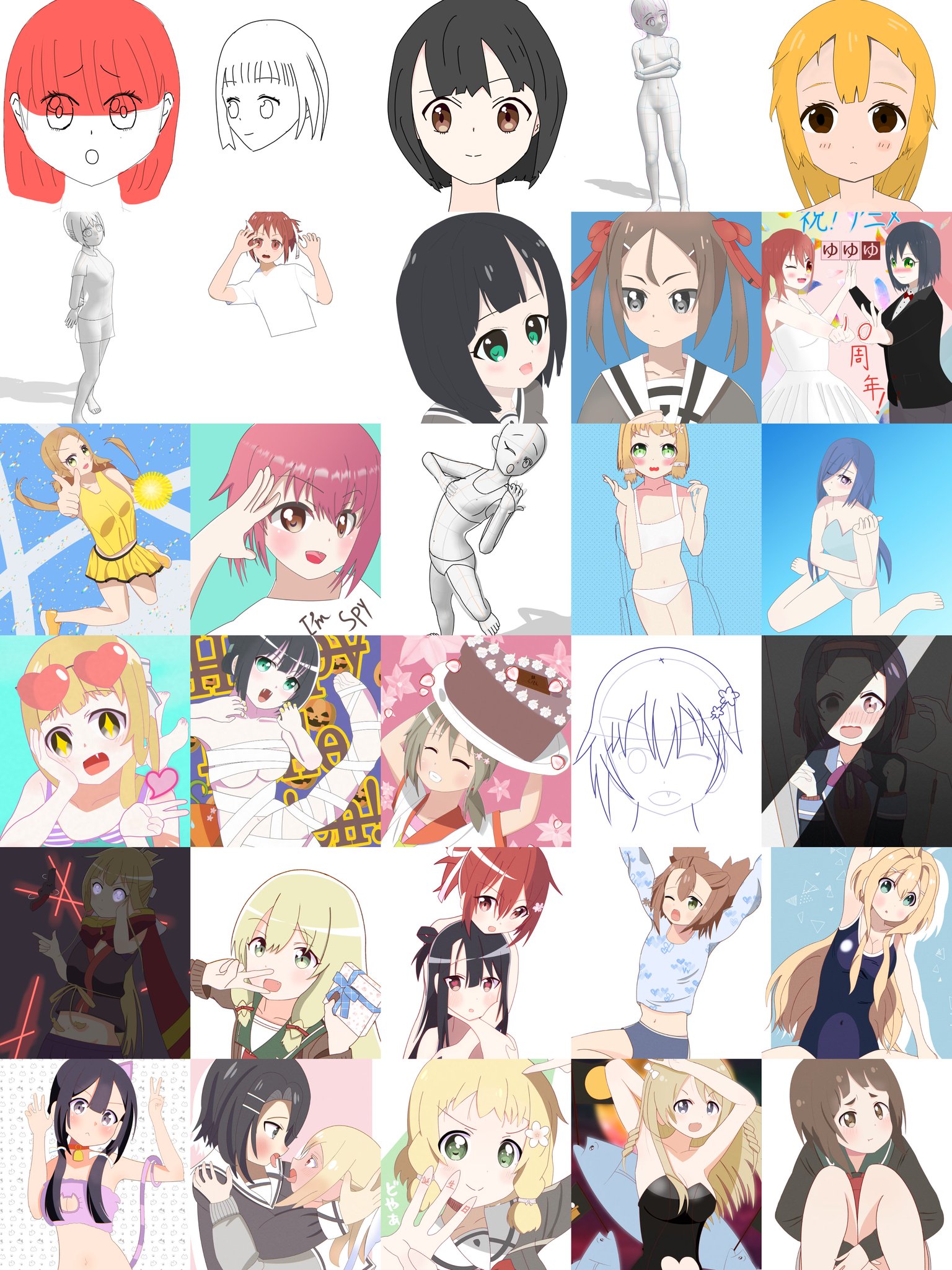 初めてのイラスト やはり俺の青春ラブコメはまちがっている。完 - 描き下ろし