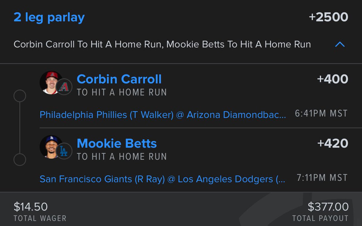 DaParlayMonster's tweet image. Rookie Betts at its Finest 🏆
Corbin and Mookie get the Job done tonight let’s cash another play and eat Dinner 🍽️
@SlimeeLab 🔔