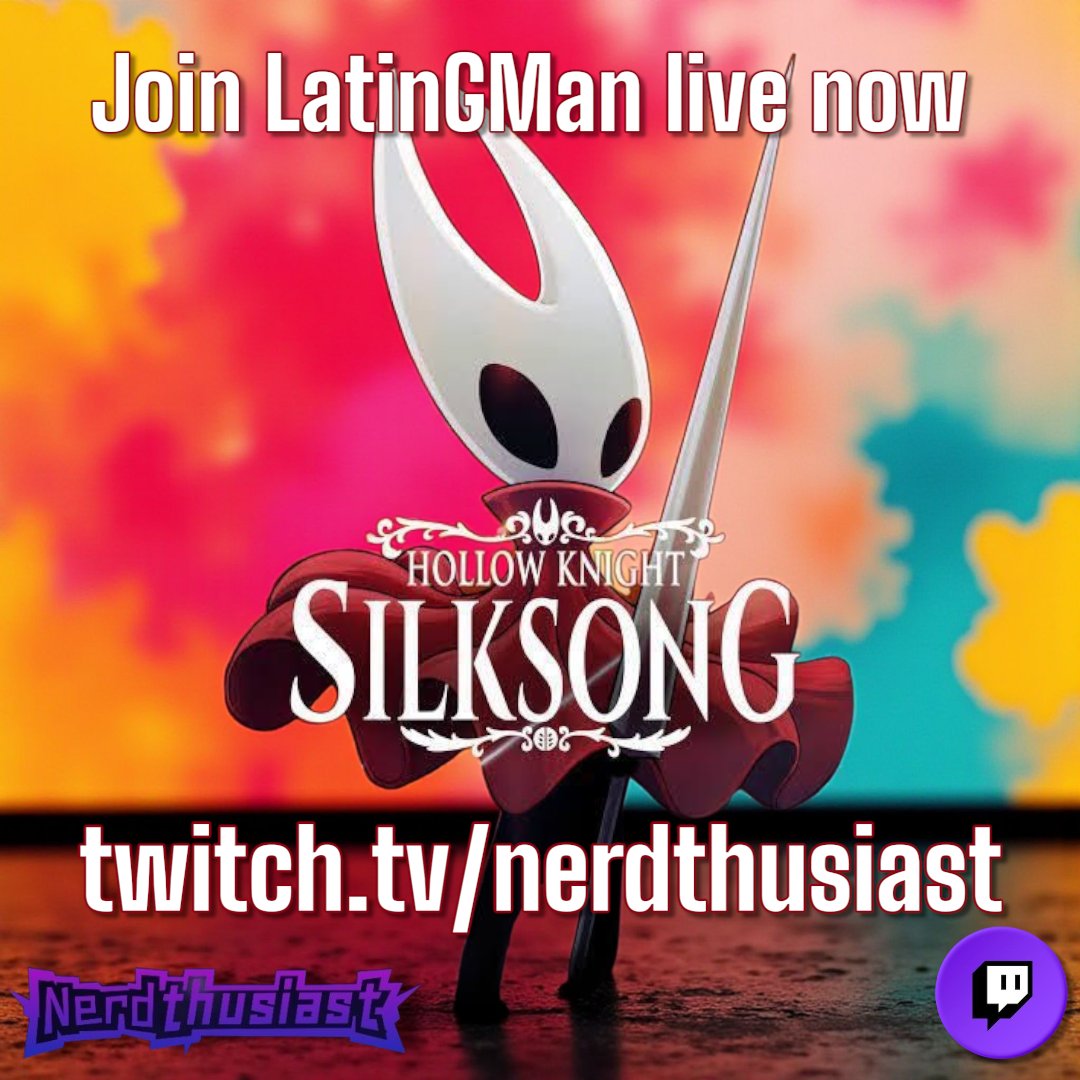 Live Twitch Stream
Join <a href="/LatinGman90/">Mike Soriano</a> as he streams Hollow Knight Silksong
twitch.tv/nerdthusiast
#livestream #nerdthusiast #hollowknight #hollowknightsilksong #twitchtv