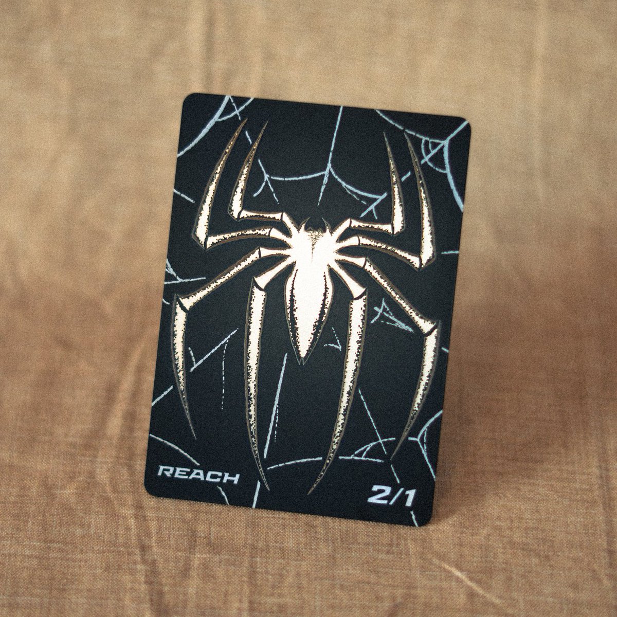 Spider Token made from stainless steel 
limited-edition available Sept. 24
#MTGxSpiderMan