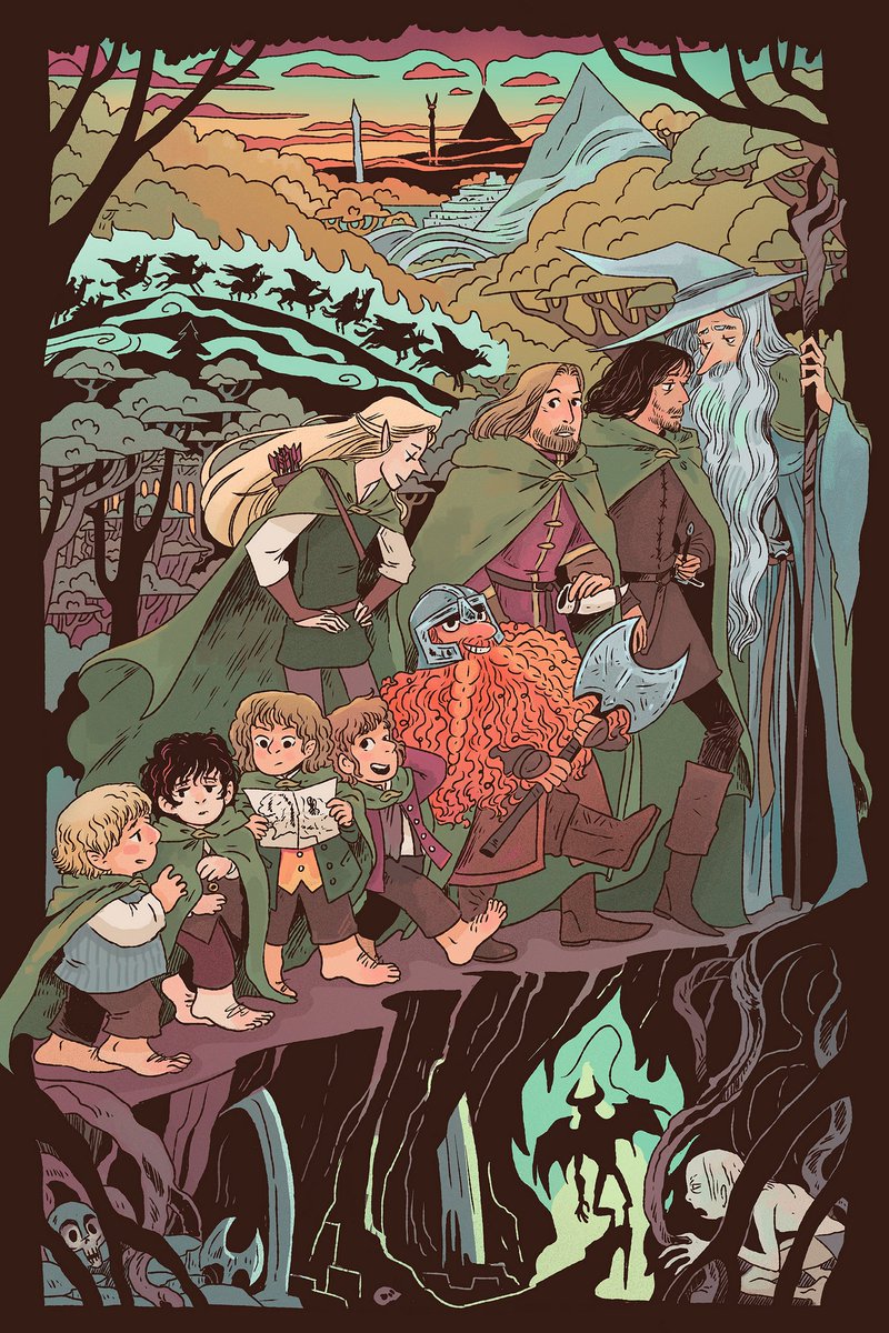 cimerians's tweet image. The Fellowship art by Robin Robinson
#LOTR