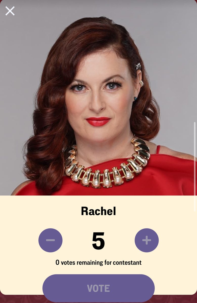 laurenleti's tweet image. 🚨 PSA: you can only give 5 votes to each contestant, so even if you watch an ad for an extra 5 votes, you can’t give more than 5 to one contestant. DO NOT VOTE FOR ANYONE ELSE BUT RACHEL!!!! YOU WILL CANCEL OUT YOUR VOTES #bb27