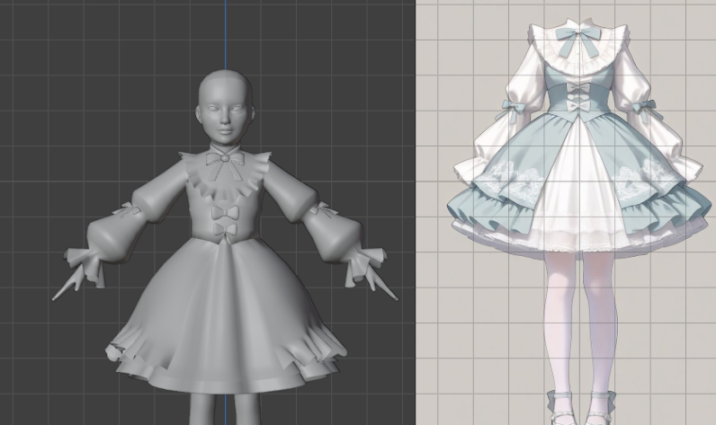 I need a lalita dress for child sims but I didn't see any, so I had to make one myself 🥹