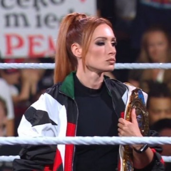 jacksonhinklle's tweet image. WWE star Becky Lynch is a vocal supporter of Palestine:   

• Donated over $35,000 to families in need in Gaza 
• Sponsors 3 refugee camps in Gaza
• Wore the colors of Palestine on TV