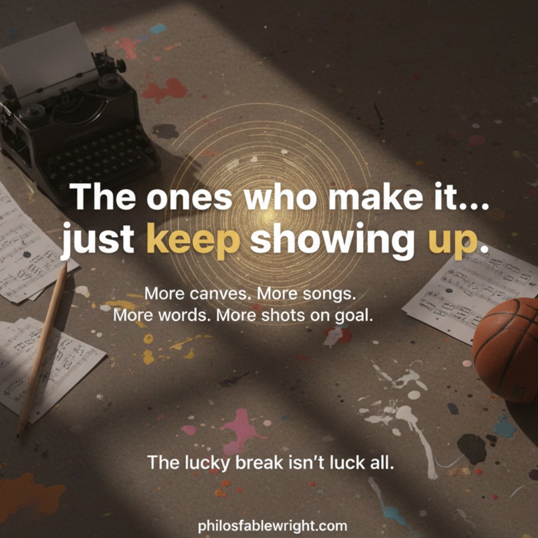 PFablewright's tweet image. Just keep showing up 
#lifequotes #fablewright #ModernPhilosophy #philosophy #lifeisajourney #liveyourbestlife #Bookish