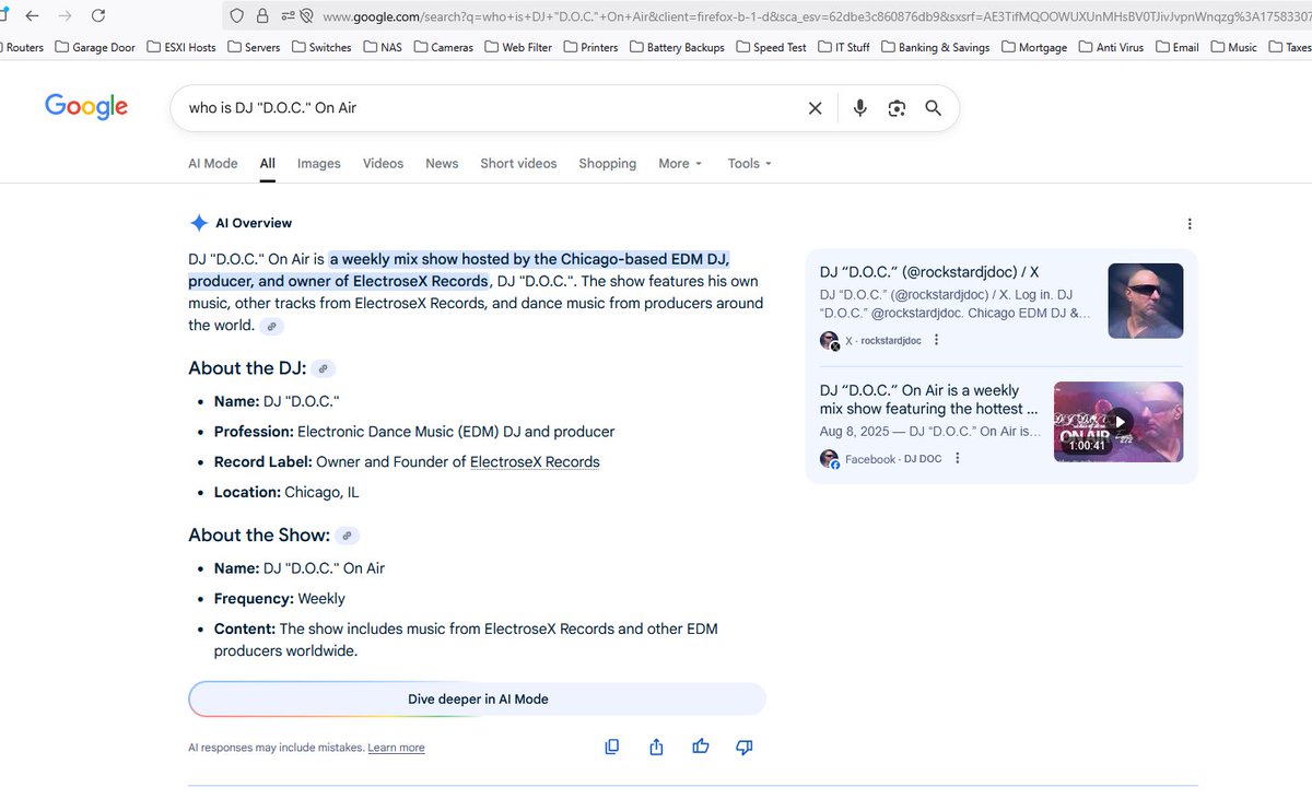 rockstardjdoc's tweet photo. When Google knows your rep.... #electrosexrecords #djdoc #onair #episodes #edm #futurerave #bigroomtechno #dubstep #house #techno #rawstyle #hardstyle #electrohouse #trap https://t.co/k2QKHg70pN