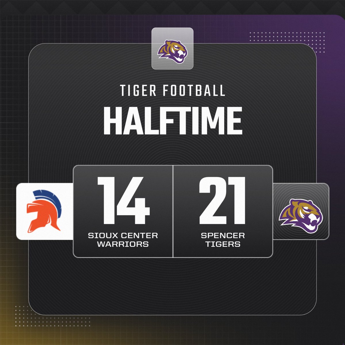Score at Halftime from Spencer!