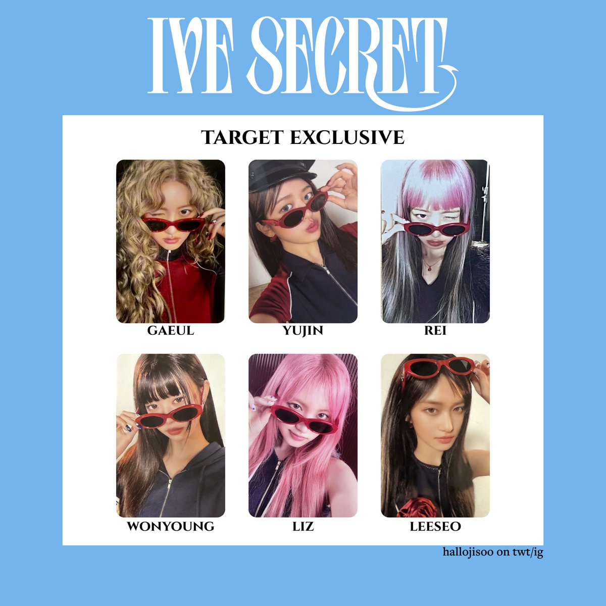 IVE SECRET US Store Exclusives Photocard Template US Exclusive