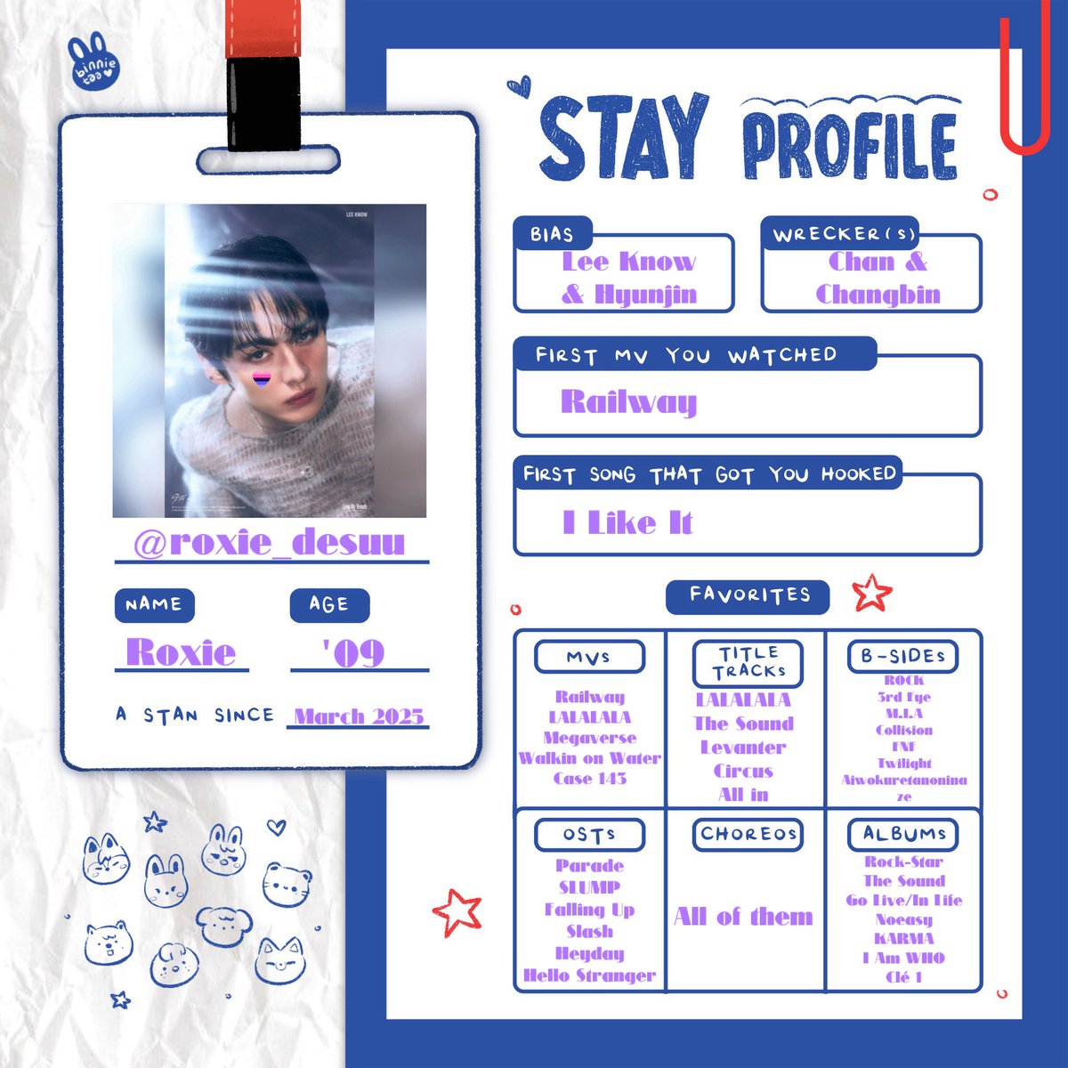 _roxyne's tweet image. new intro cuz why not

Hii :&amp;gt;

𖧷 I’m Roxie 🫧 | ‘09 liner
𖧷 ult skz | lino &amp;amp; hyunjin biased
𖧷 baby STAY
𖧷 also stan katseye, xlov, &amp;amp; 1verse
𖧷 not new to #kpoptwt #skztwt
𖧷 multis allowed
𖧷 open to learn abt more groups

♡ / ↺ to be moots &amp;lt;3

#eyekontwt #evoltwt #1VERSE