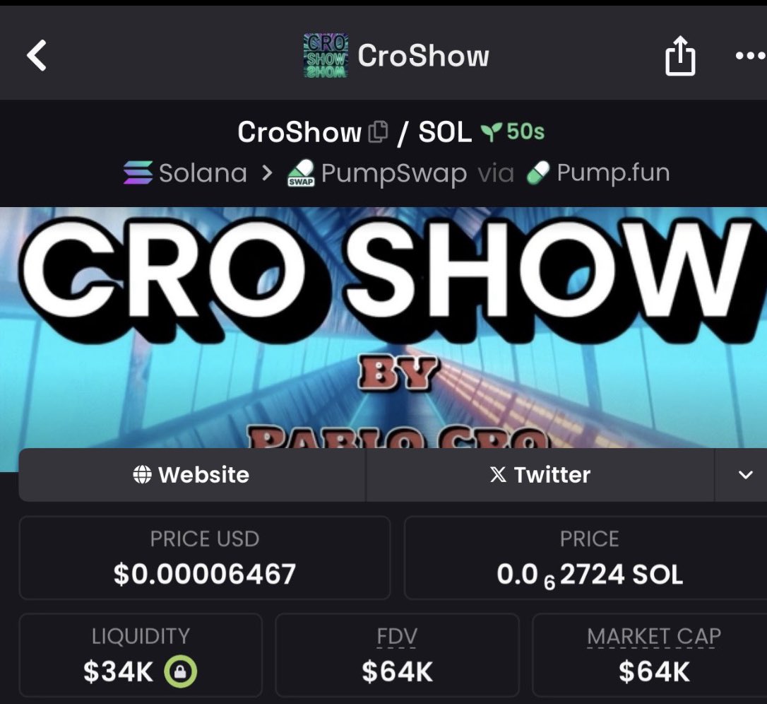 SolPrincex's tweet image. A good call on #Croshow at $64k market cap on my private telegram