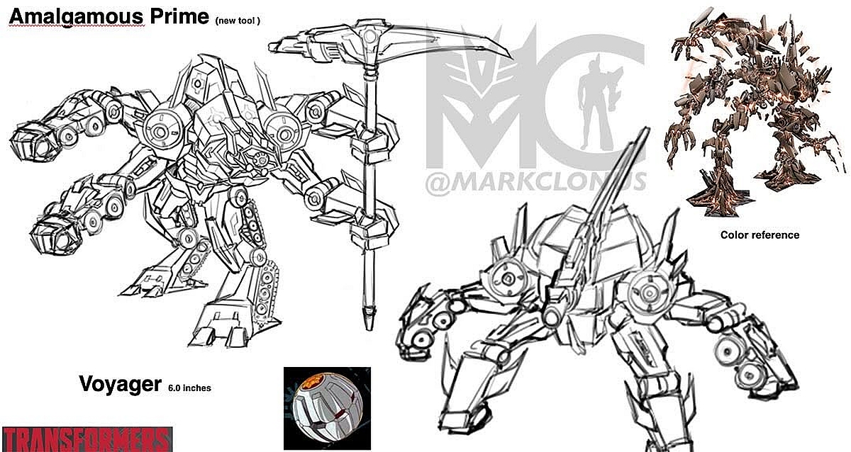 TFormers's tweet image. Amalgamous Prime Concept Design Notes and Images for Age Of The Primes Voyager: If you have not have enough one-eye robots this week, here comes the Amalgamous Prime design… tformers.com/55681 - Read More #Transformers #AmalgamousPrime #Thirteen #Design #ToyPhotography