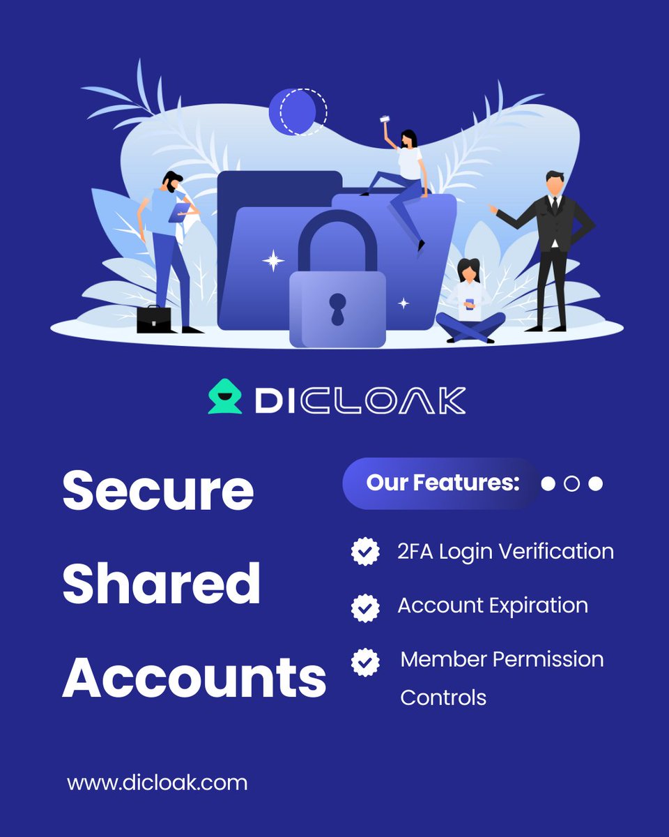 🔐 Take Control of Shared Accounts with DICloak
Sharing accounts across a team can be risky—unauthorized logins, forgotten permissions, and misused resources all put your business at risk.

DICloak Antidetect Browser solves this with:
✔️ 2FA Verification – block unauthorized