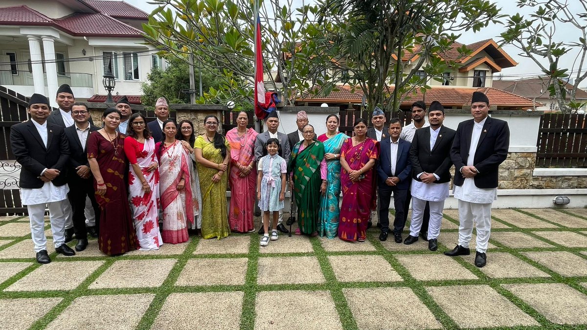 NetraPrasadTims's tweet photo. ३ अशोज २०८२
 संविधान दिवस तथा राष्ट्रिय दिवस २०८२, क्वालालम्पुर। https://t.co/BCbdPl3kDq