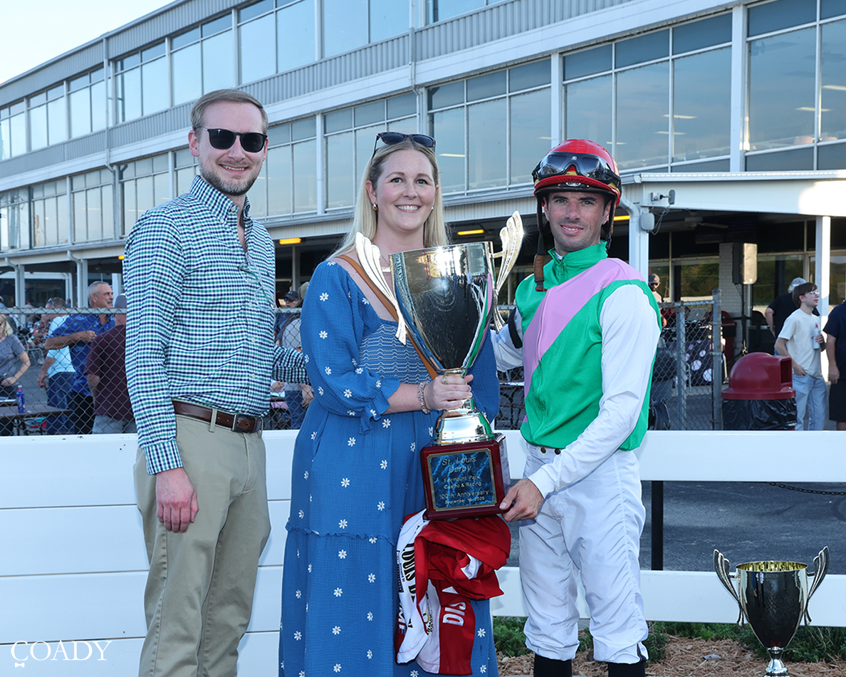 FairmountPk's tweet photo. 🏆🏇 What a Derby! Congrats to Disco Time, the 2025 STL Derby Champion! 🎉 With heart & speed, they claimed the $250K purse in unforgettable fashion. A race day for the history books! 🔥
#STLDerby #DiscoTime #FairmountPark100 https://t.co/keBtTZL82v