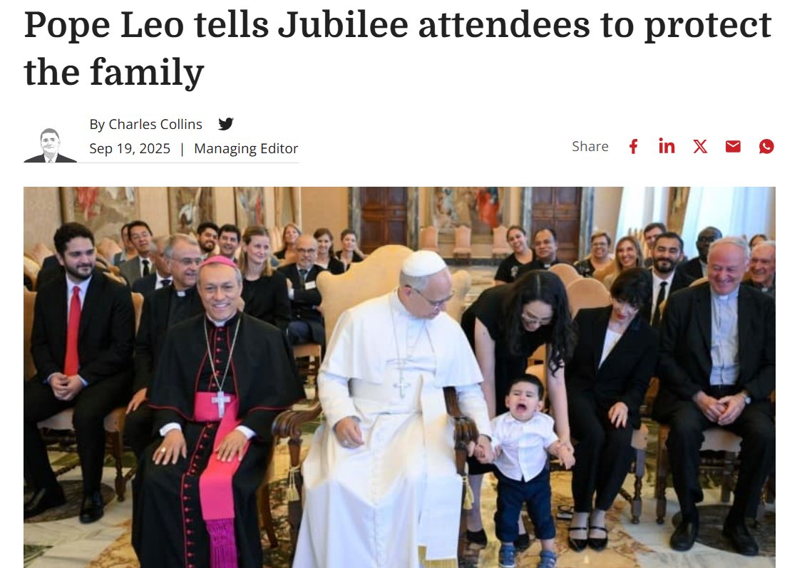 News : Pope Leo XIV calls on the world to "protect the family" that he defines as a father, a mother and children.
