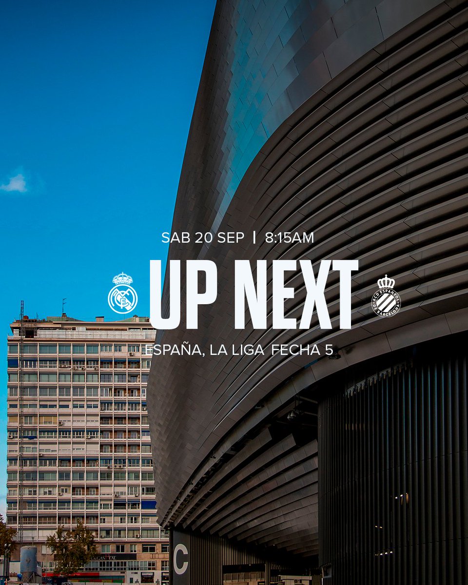 JorgeRaulPaz's tweet image. 🙌 ¡DÍA DE PARTIDO! 🙌
Real Madrid 🆚 RCD Espanyol

🕰️ 08:15 GMT
🏟️ Estadio Santiago Bernabéu
#️⃣ #LaLiga
👉#RMARCD