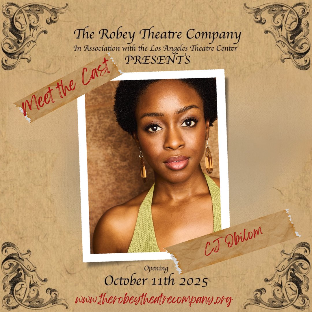 robeytc's tweet image. Meet the Cast: CJ Obilom stars as Gabrielle De Belle-Isle in The Great Lover!

 Don’t miss her IG Takeovers on 9/20 &amp;amp; 10/7!

Tickets: therobeytheatrecompany.org/upcoming
#TheGreatLover #MeetTheCast #RobeyTheatre