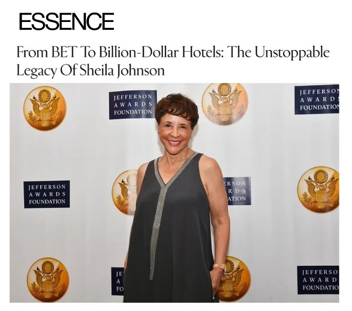 Billionaire businesswoman Sheila Johnson Reinvents Success, Taking the #1 Spot in Luxury Hotels After BET.

#SheilaJohnson #BlackEntertainmentTelevision #Hospitality #Essence #Entrepreneurship #Elevate