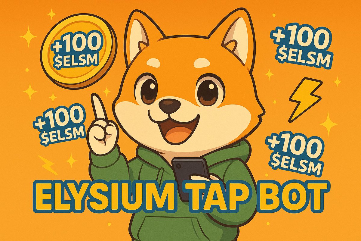 How to mine ELSM?  Open the bot: 

✅Register : Elysium airdrop        t.me/Elysium_Tap_Bot
✅Click "100 $ELSM" Bonus Every Hours
✅Go to "Task" &amp; Complete Easy Task
✅Go to "Other" &amp; Bind Wallet
✅Done

#airdrop airdrop #play2earn
