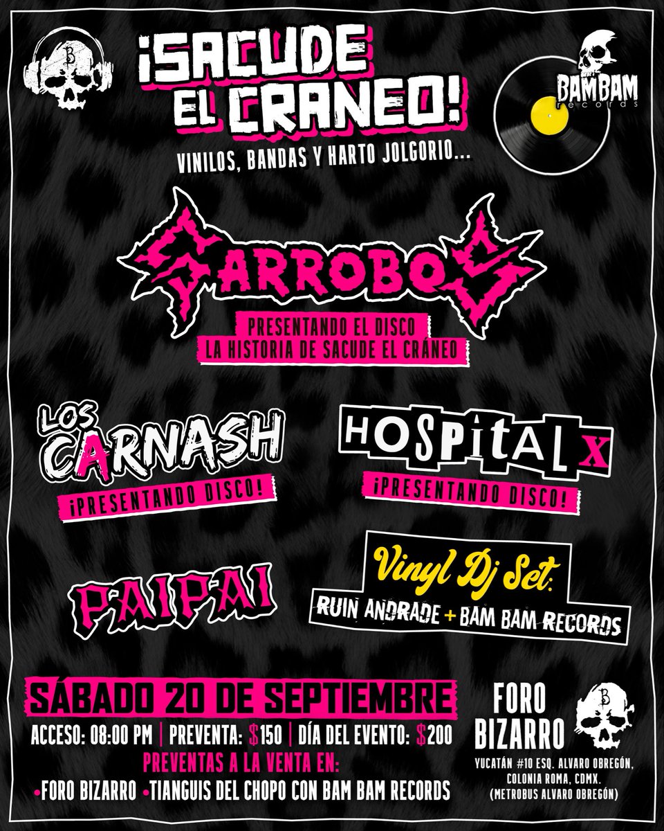 Nos vemos en el Foro Bizarro!!!!

Presentación del disco “SACUDE EL CRANEO” La historia.