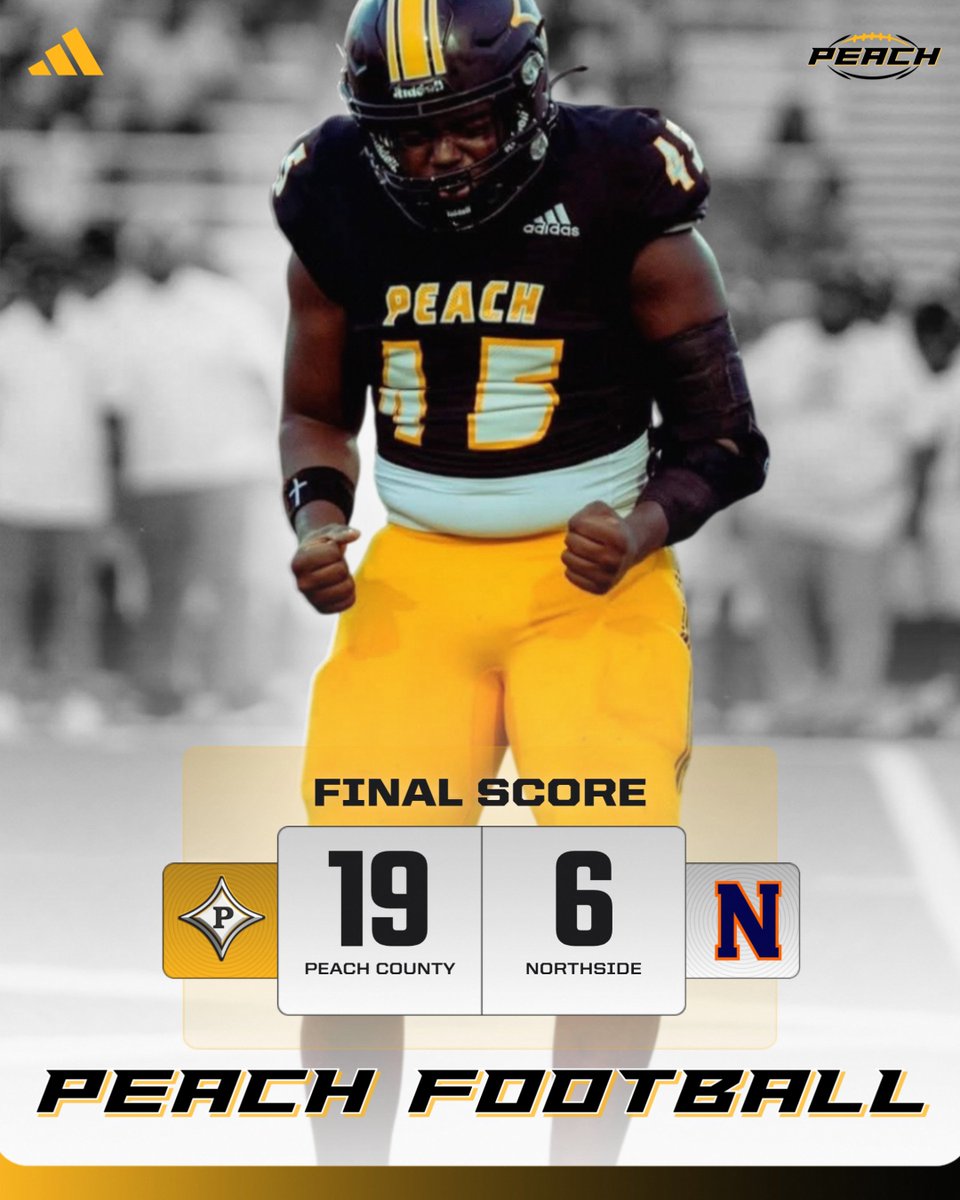 Peach County Athletics (@athleticspeach) on Twitter photo FINAL!!! Peach County (5-0) takes down Northside High School tonight 19-6 at McConnell-Talbert Stadium.  The Trojans open Region 1-AAA next week on THURSDAY at 7:30 in Albany, GA against Westover. FINAL!!! Peach County (5-0) takes down Northside High School tonight 19-6 at McConnell-Talbert Stadium.  The Trojans open Region 1-AAA next week on THURSDAY at 7:30 in Albany, GA against Westover.