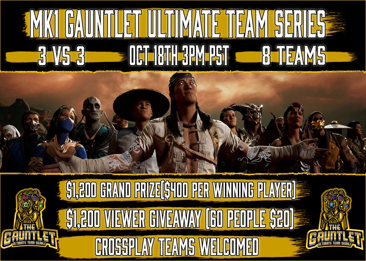 I Have Another Funeral To Attend Tomorrow So No Event Will Be Held

Following Final Kombat The $3,600 Doubleheader Tournament Event Will Be On October 18th Giving All Traveling Participants Time To Be Available &amp; More Time For Sign Ups &amp; Team Builds